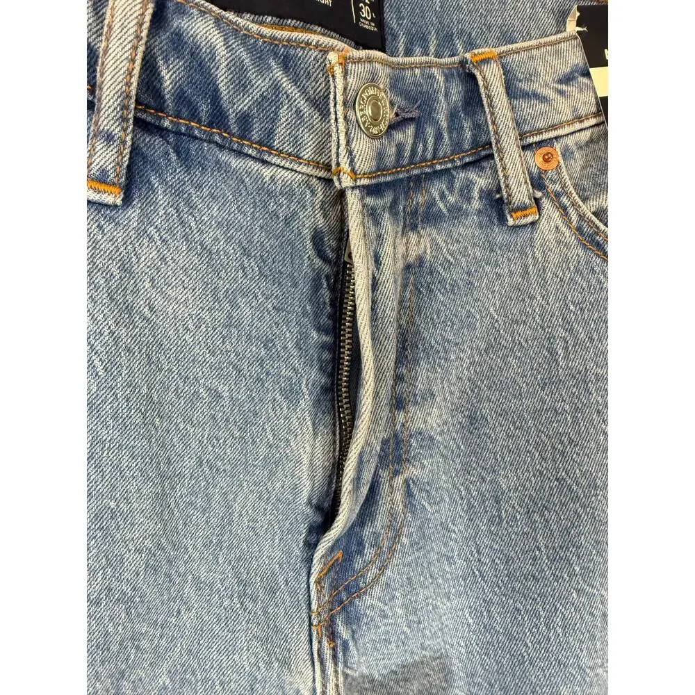 NWT Abercrombie & Fitch Vintage Stretch Athletic Straight Jeans 32x30 Blue Wash